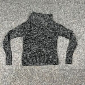 Banana Republic Women's Cowl Neck‎ Sweater XS Gray Chunky Knit Long Sleeves